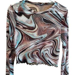 Gaze Swirly Cropped Top EUC